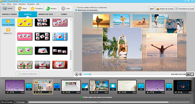 Créez des collages photo et vidéo en utilisant des modèles